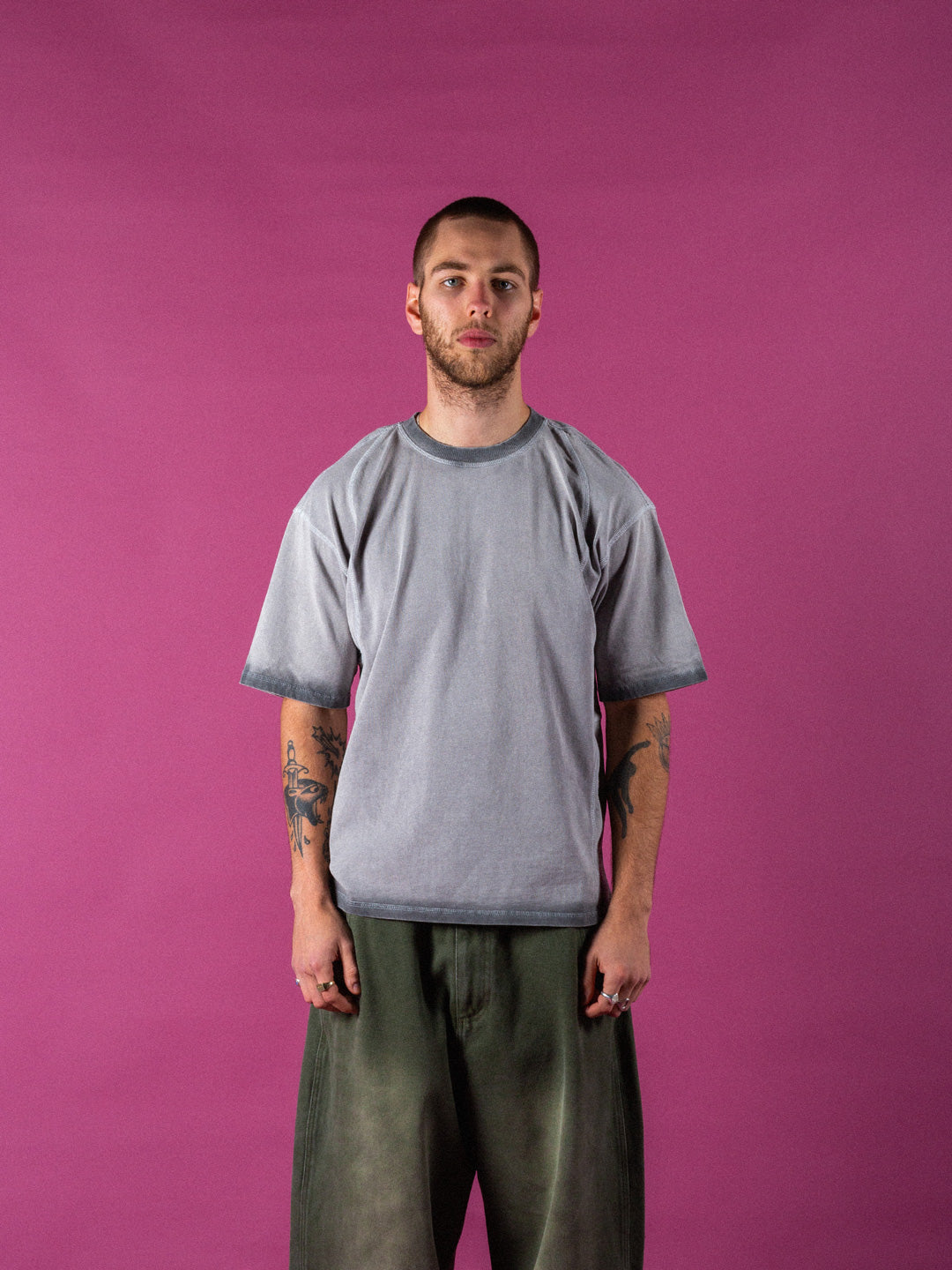 'Overlock' Enzyme Wash Tee