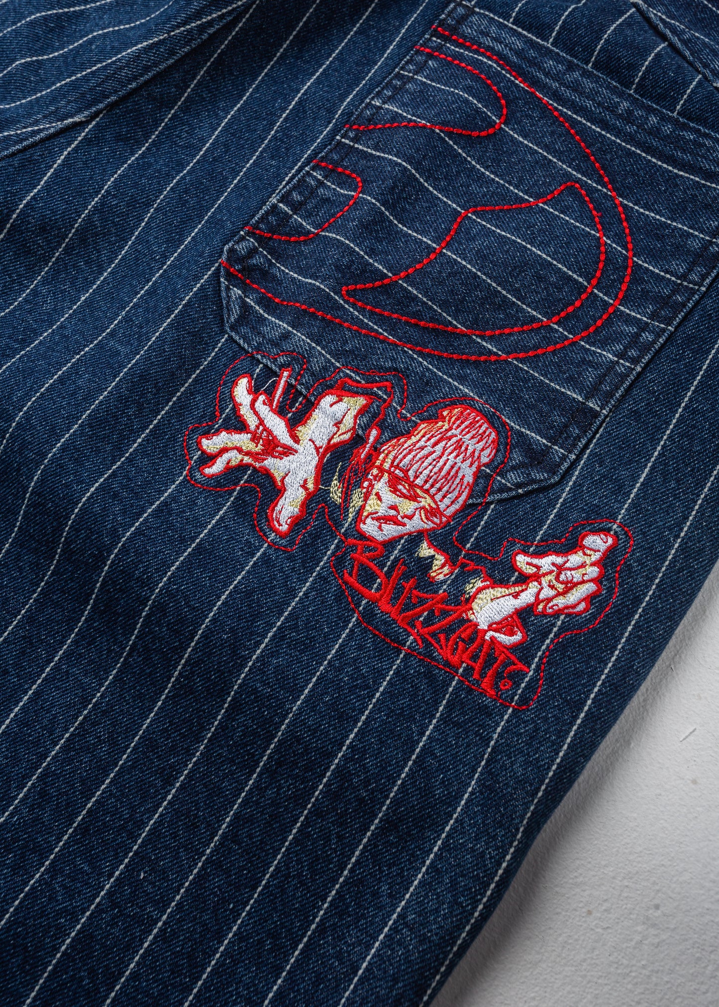 ‘Seeker’ Pinstripe Shorts