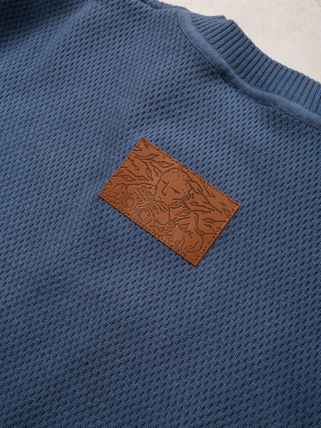 'Lockup' Chain knit Crewneck