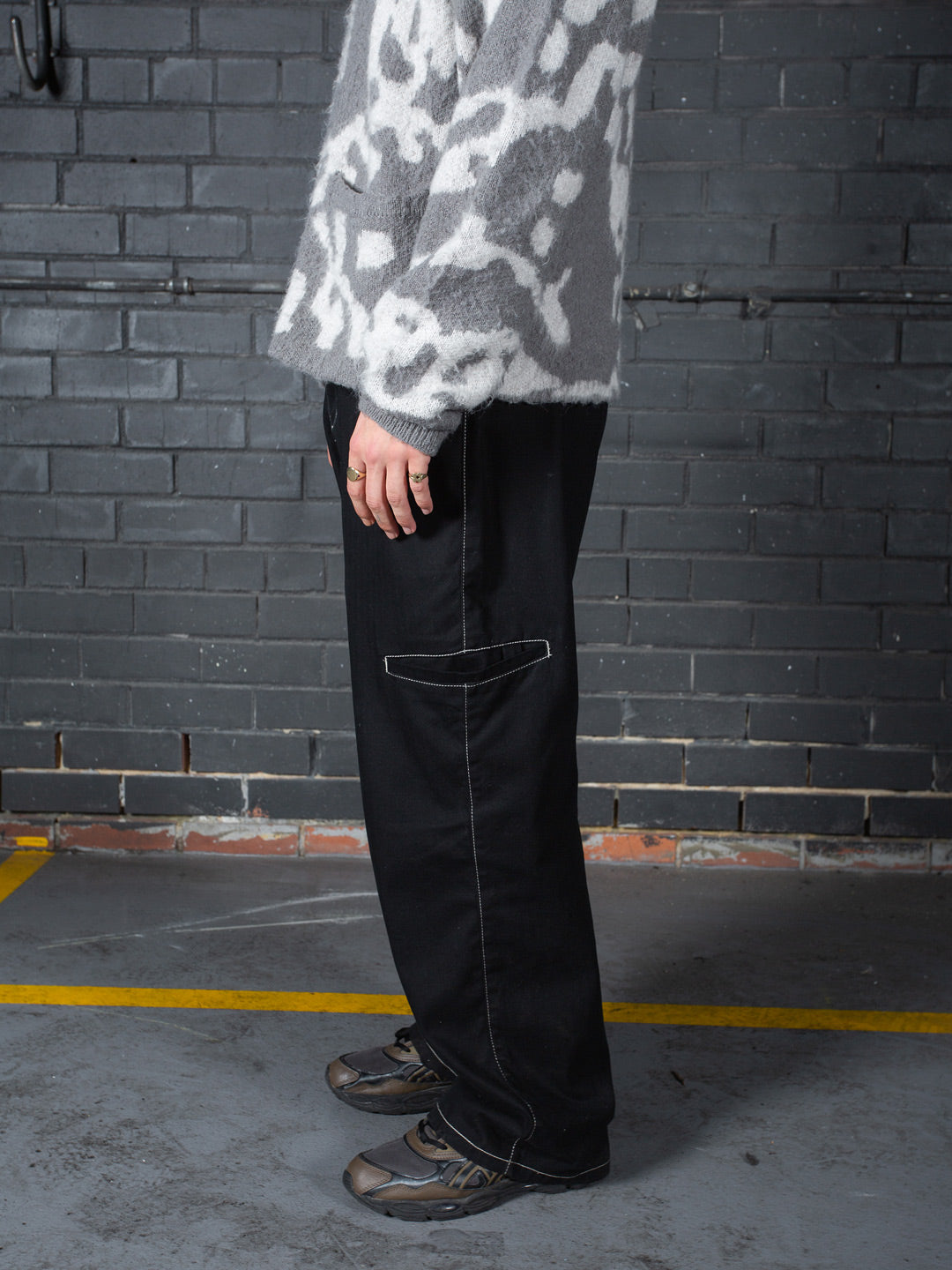 'Tactile' Herringbone Pant